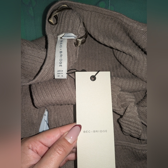 16. BEC + BRIDGE RIVIERA KNIT LONG SLEEVE MINI DRESS - Picture 7 of 7